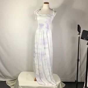 Kiwi and punch Pastel tie-dyed strapless dress maxi dress NWT